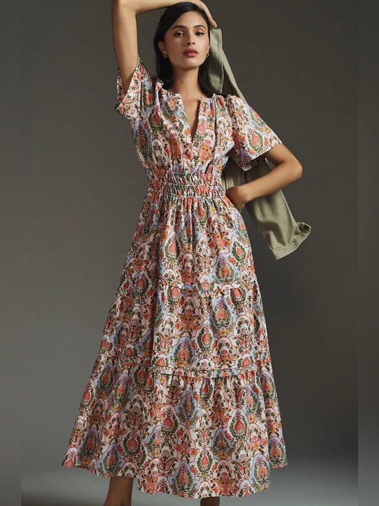 Anthropologie Dresses & Skirts - Anthropologie Somerset Maxi Dress Paisley Floral Boho Cottagecore Women Size M